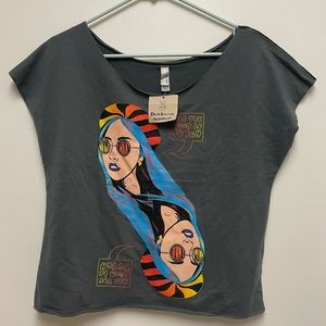 NWT Dutch Bros Hippie Chick Crop Top size M